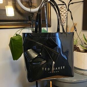 Ted Baker Black Patent Leather Tote Bag